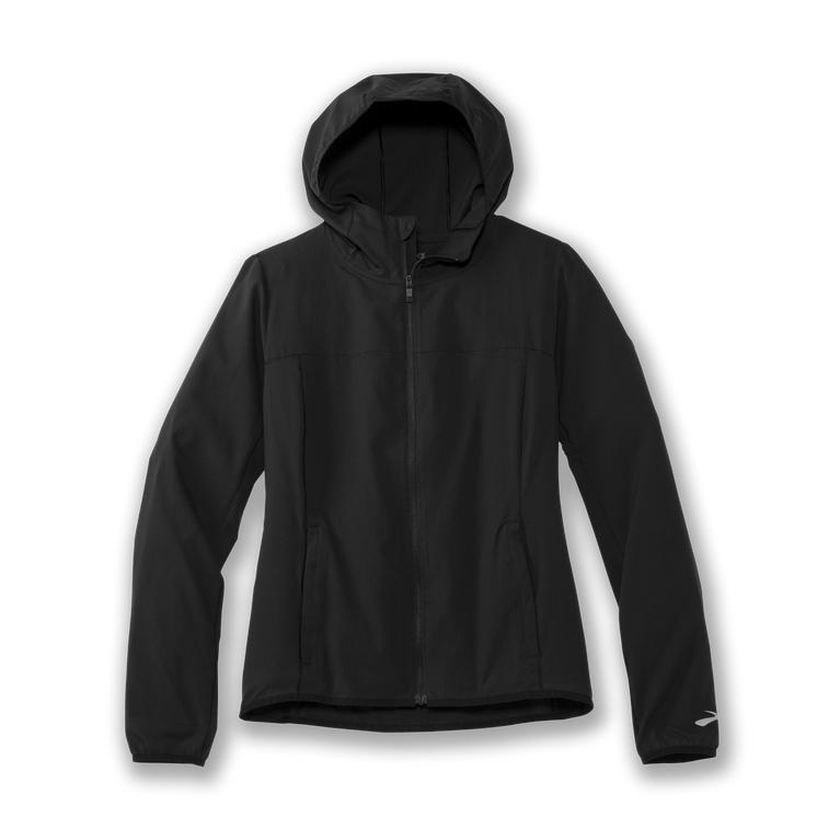 Brooks Canopy Womens Running Jackets - Black - Indonesia (VDAN-85693)